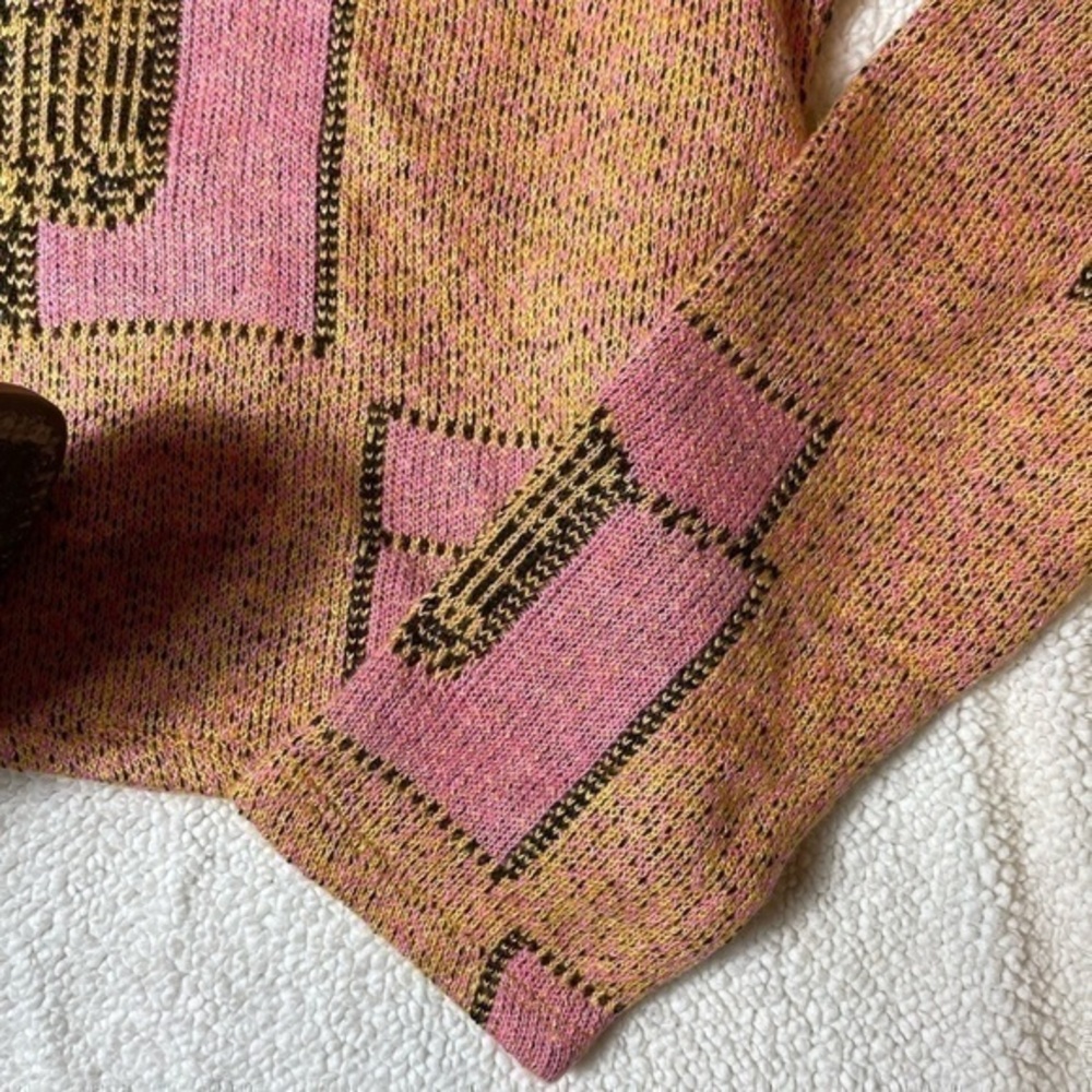 New Zara Cropped Crewneck Colourful Light Sweater - Picture 6 of 15